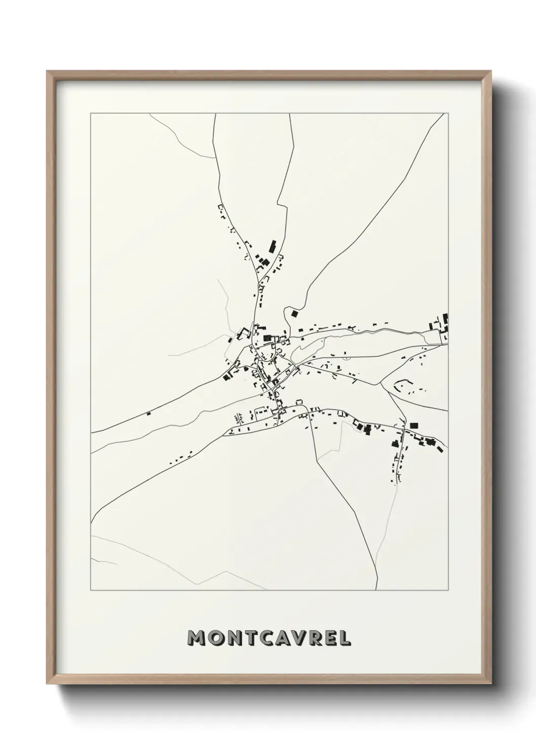 Un poster carte Montcavrel