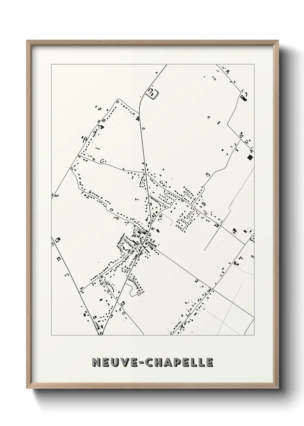 Un poster carte Neuve-Chapelle
