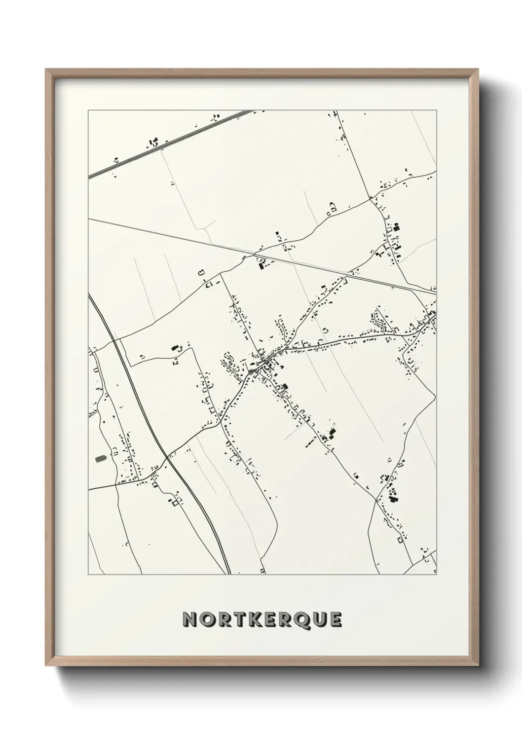 Un poster carte Nortkerque