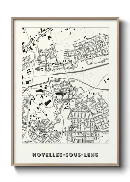 Une affiche de carte sur Noyelles-sous-Lens