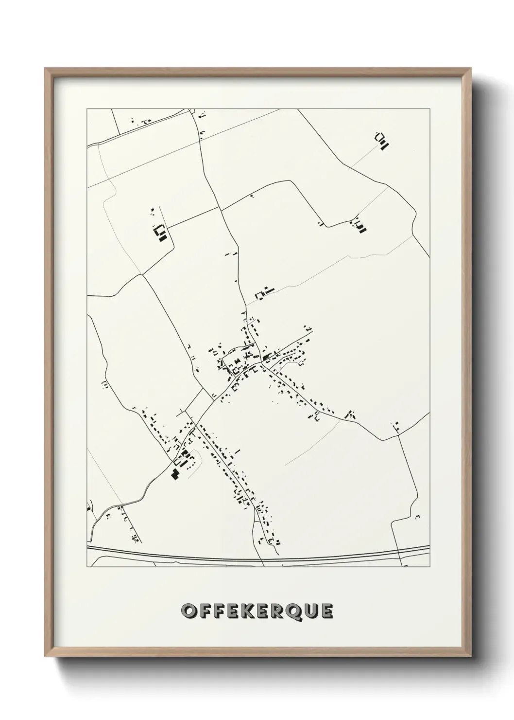 Un poster carte Offekerque