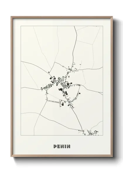 Une affiche de carte sur Penin