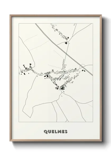 Une affiche de carte sur Quelmes