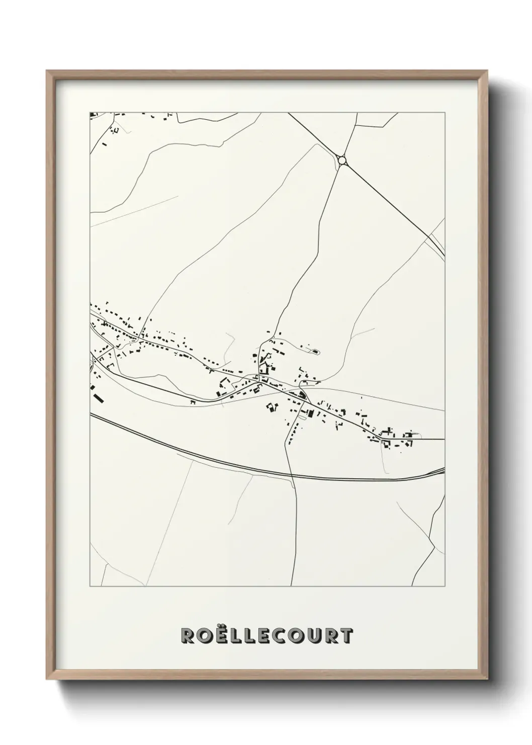 Un poster carte Roëllecourt