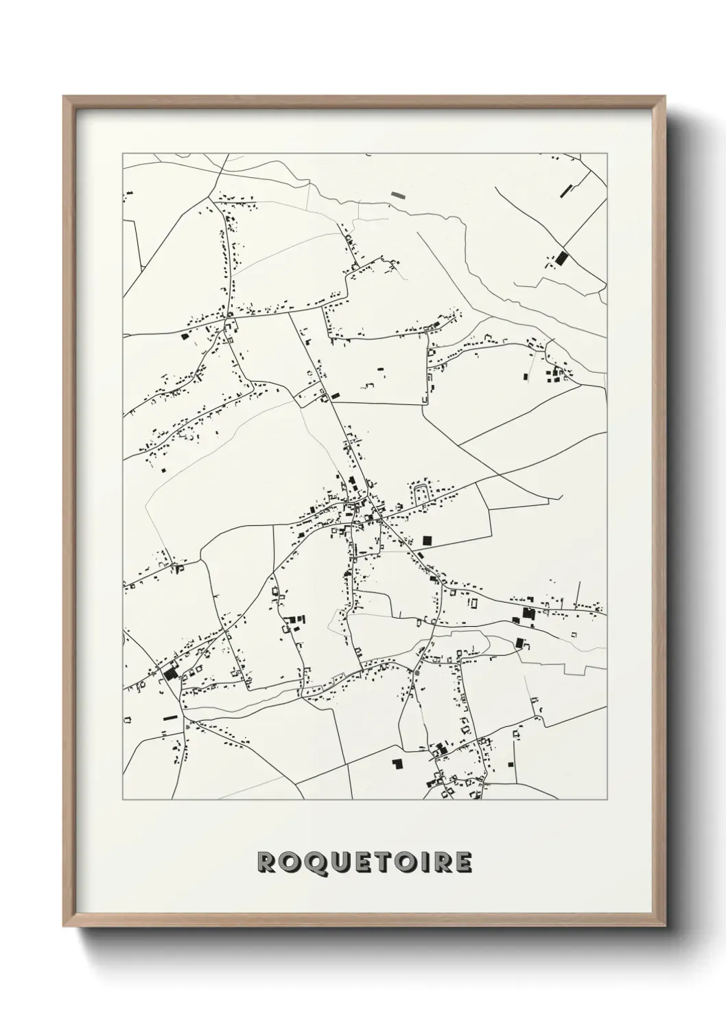 Un poster carte Roquetoire