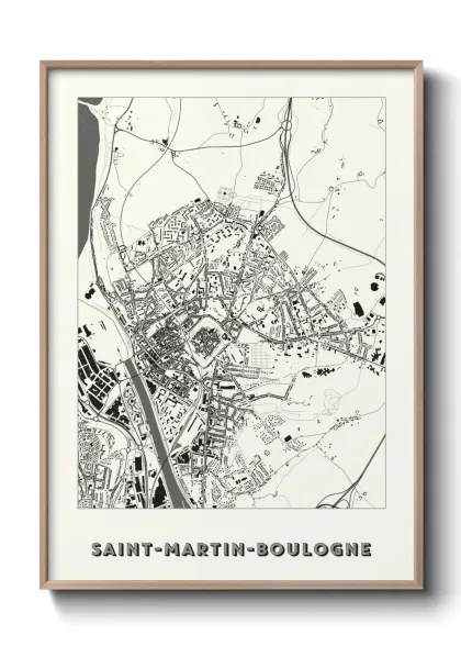 Une affiche de carte sur Saint-Martin-Boulogne