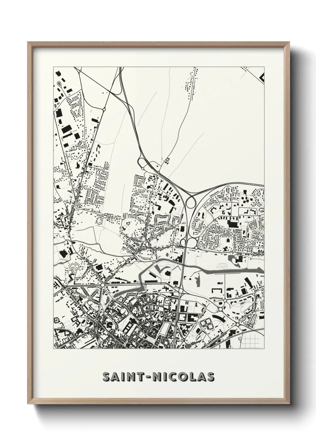 Un poster carte Saint-Nicolas