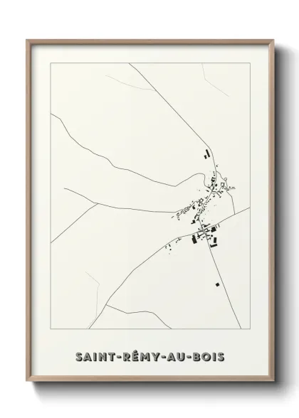 Une affiche de carte sur Saint-Rémy-au-Bois