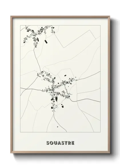 Une affiche de carte sur Souastre