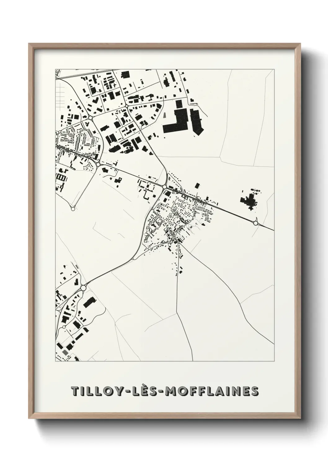 Un poster carte Tilloy-lès-Mofflaines