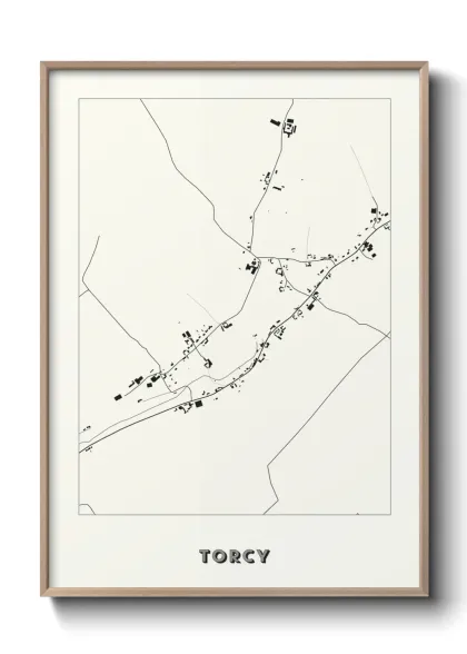 Une affiche de carte sur Torcy