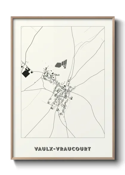 Une affiche de carte sur Vaulx-Vraucourt
