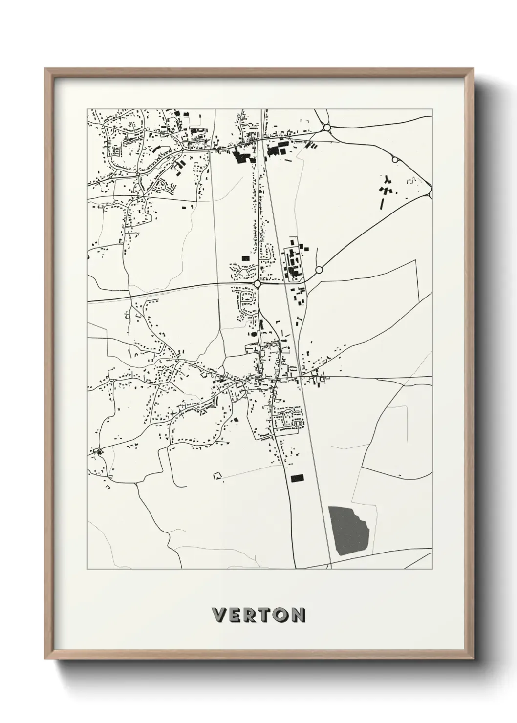 Un poster carte Verton