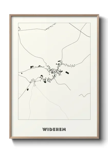 Une affiche de carte sur Widehem