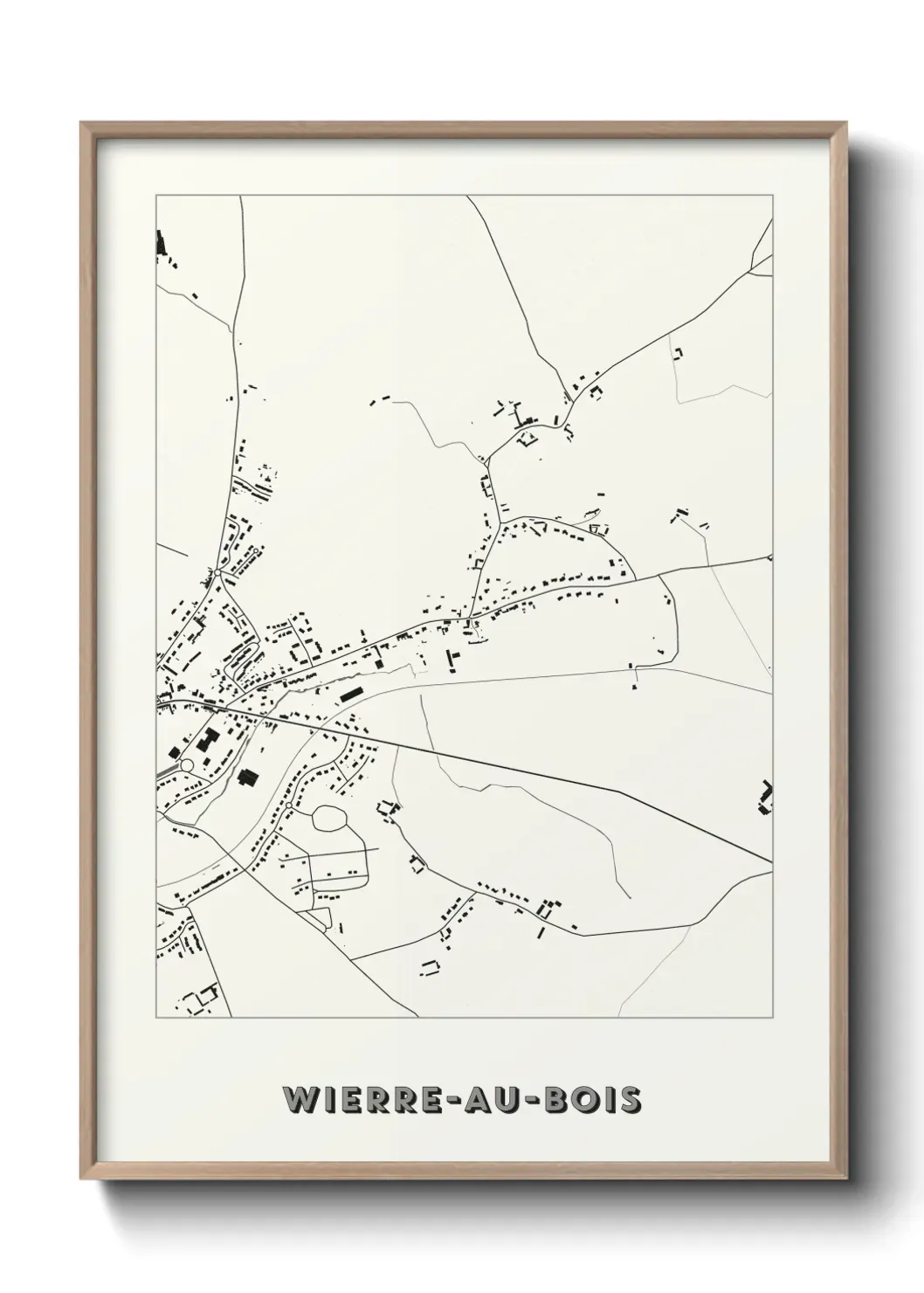 Un poster carte Wierre-au-Bois
