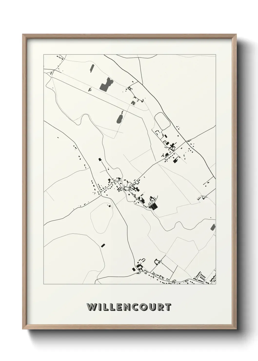 Un poster carte Willencourt