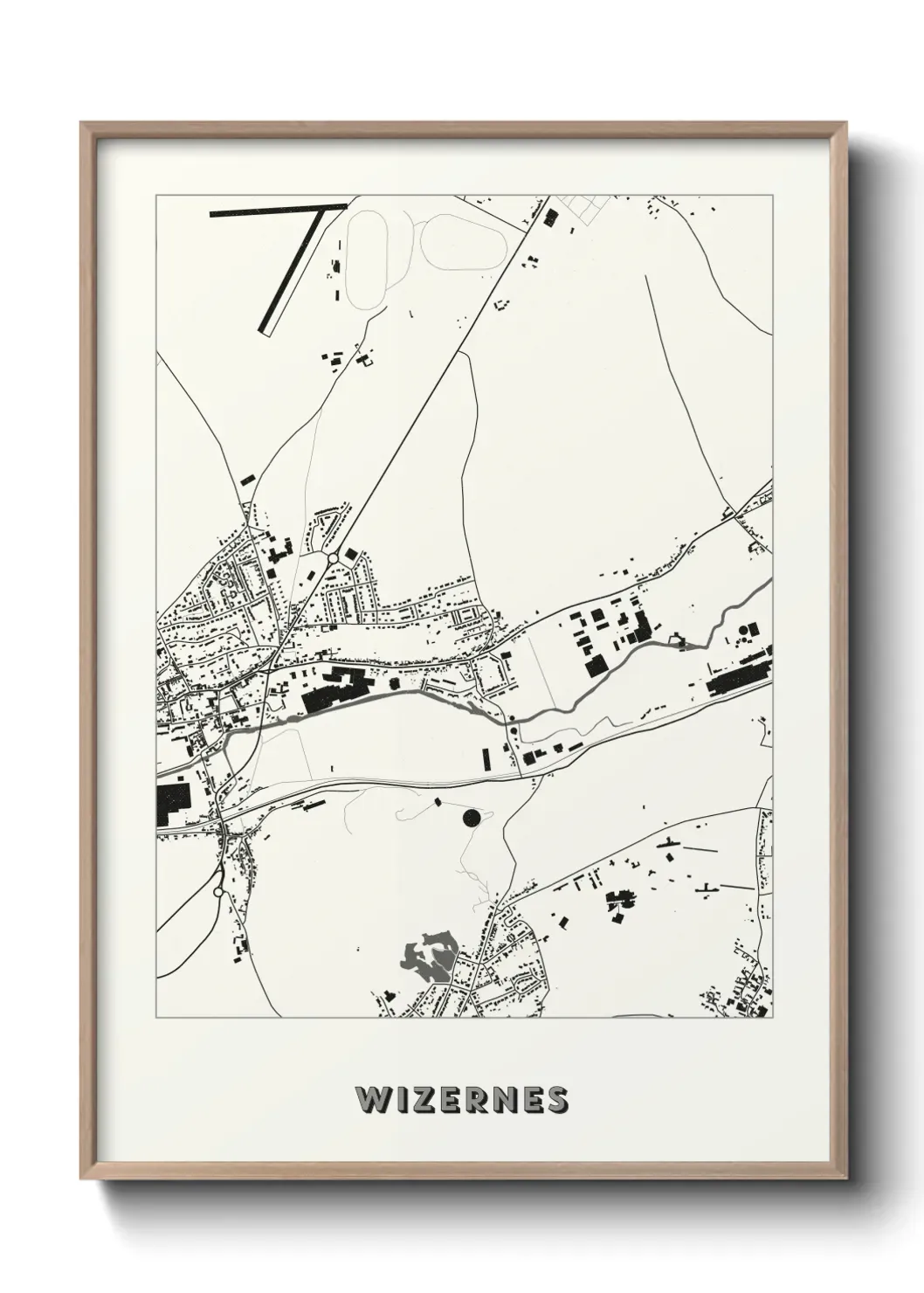 Un poster carte Wizernes