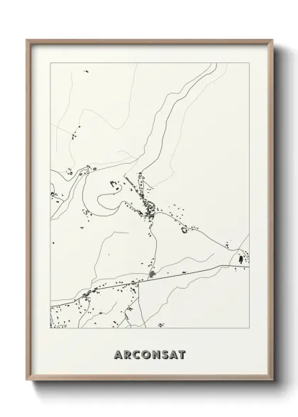 Une affiche de carte sur Arconsat