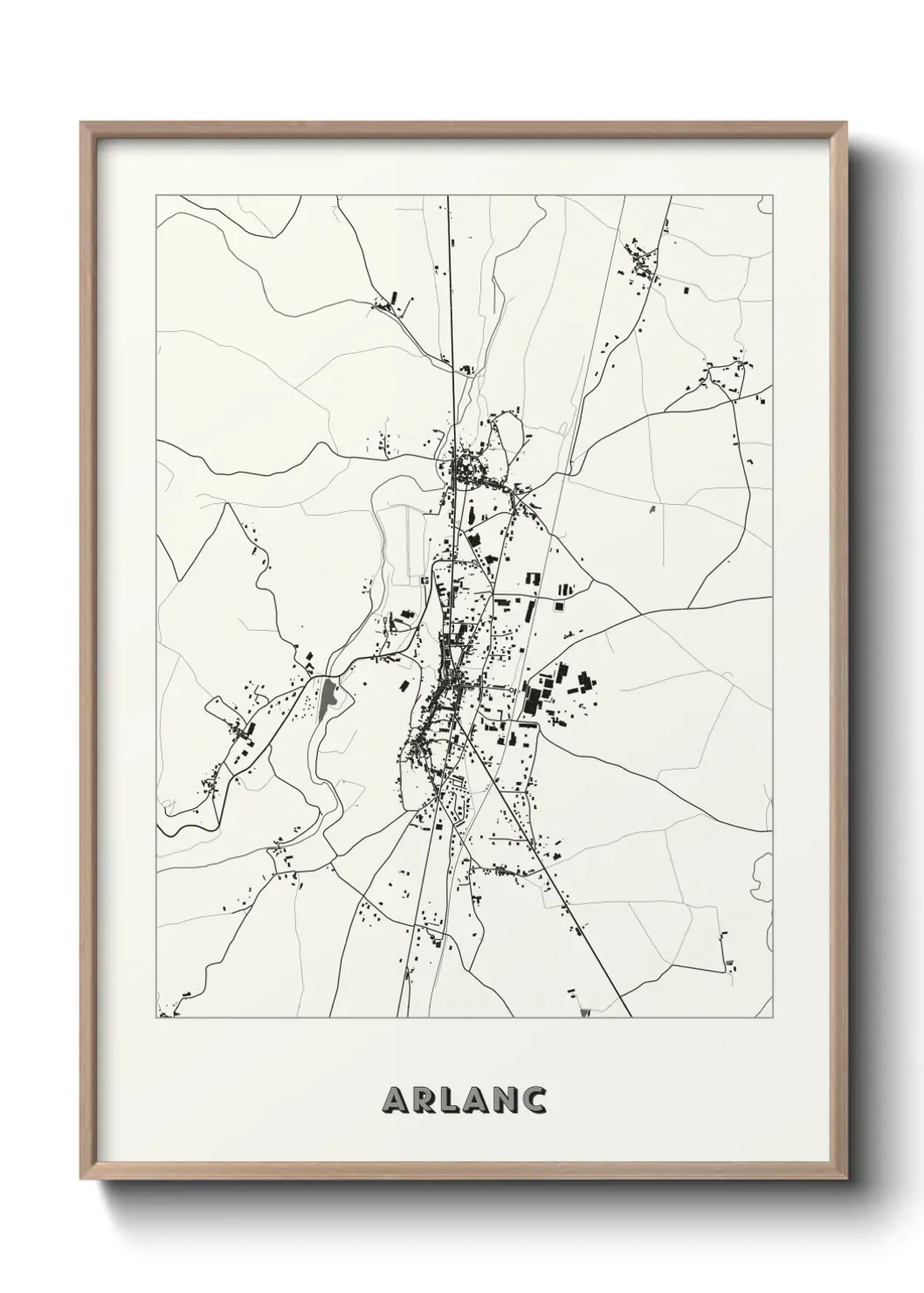 Un poster carte Arlanc