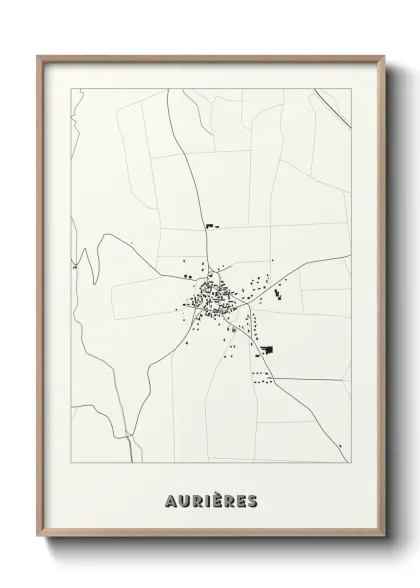 Une affiche de carte sur Aurières