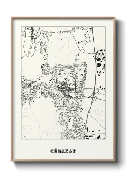 Une affiche de carte sur Cébazat