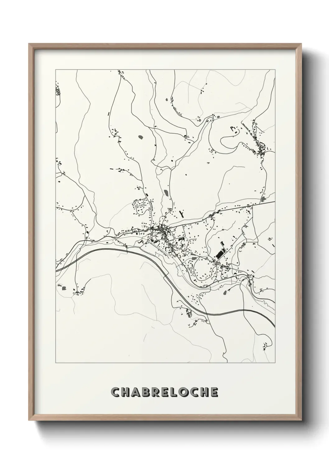 Un poster carte Chabreloche