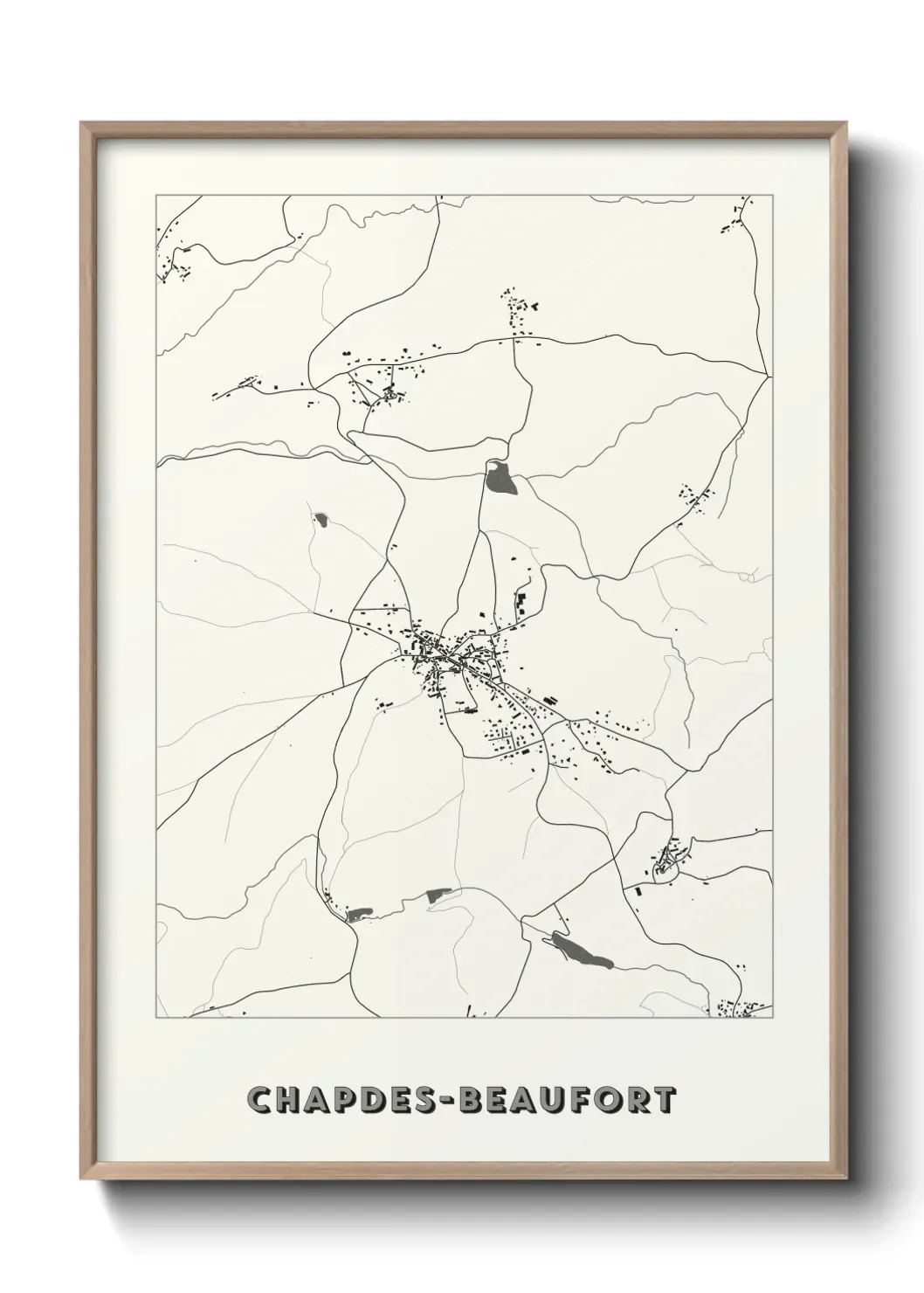 Un poster carte Chapdes-Beaufort