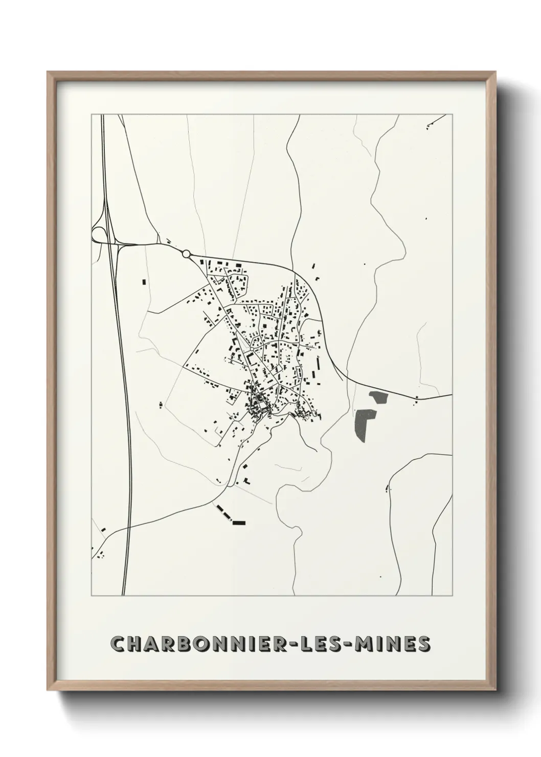 Un poster carteCharbonnier-les-Mines