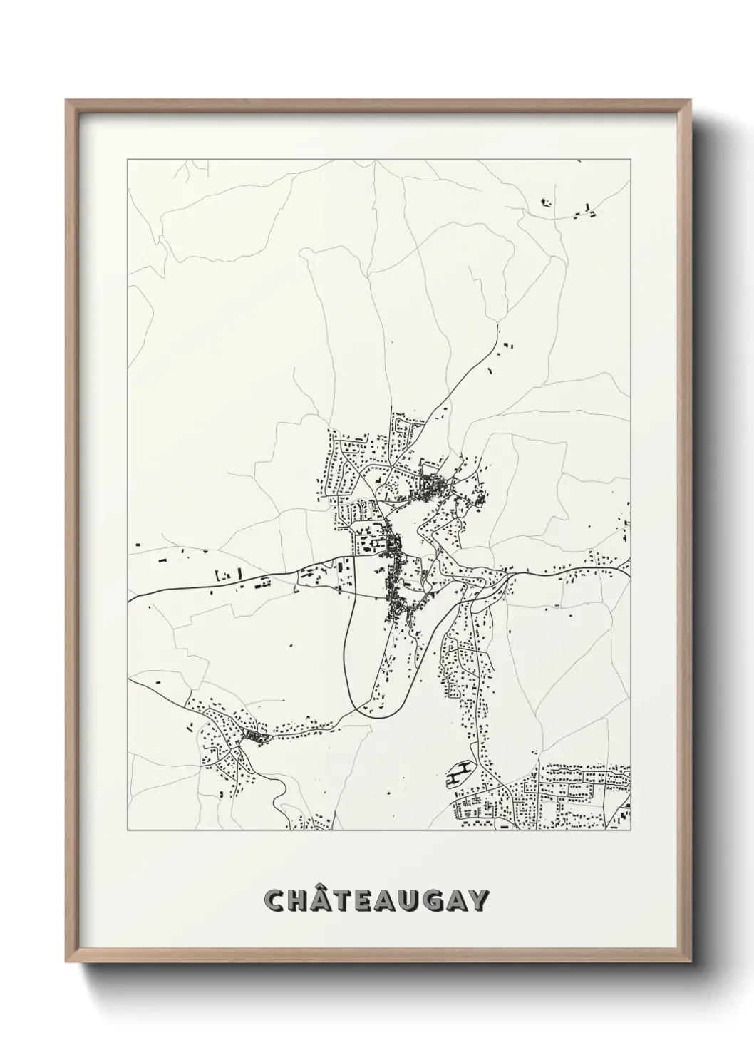 Un poster carte Châteaugay
