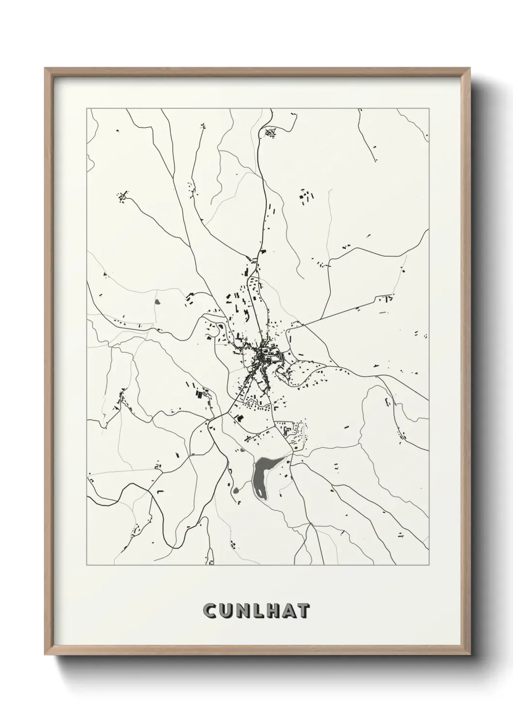 Un poster carte Cunlhat