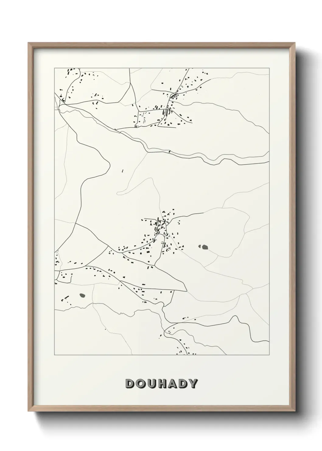 Un poster carte Douhady