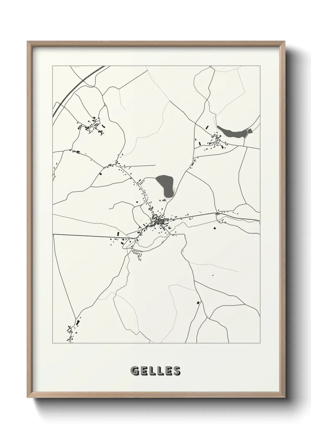 Un poster carte Gelles