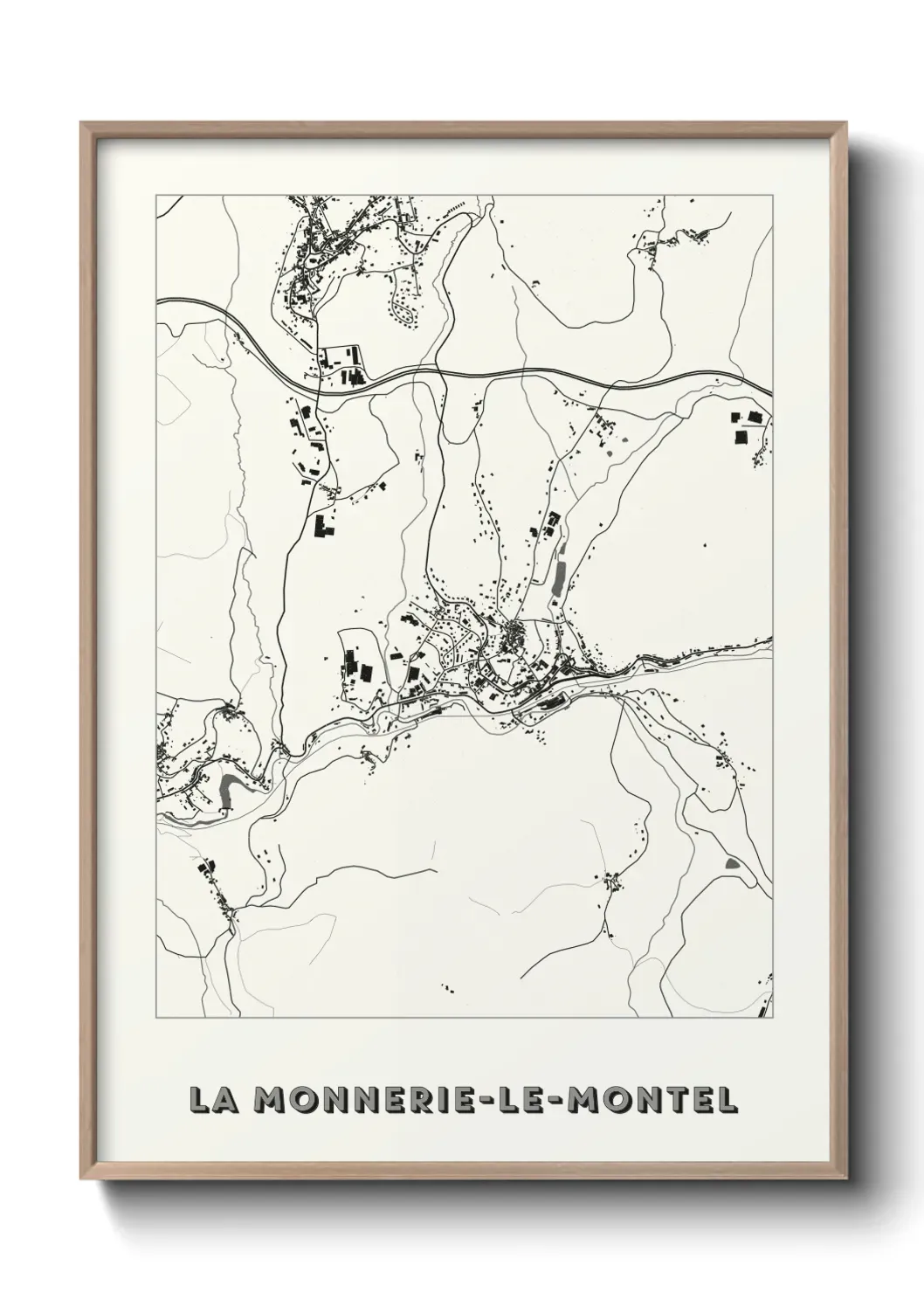 Un poster carte La Monnerie-le-Montel