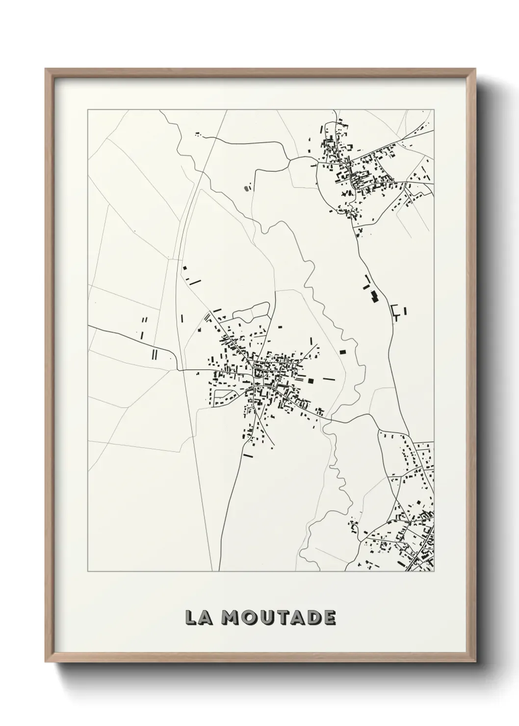 Un poster carte La Moutade