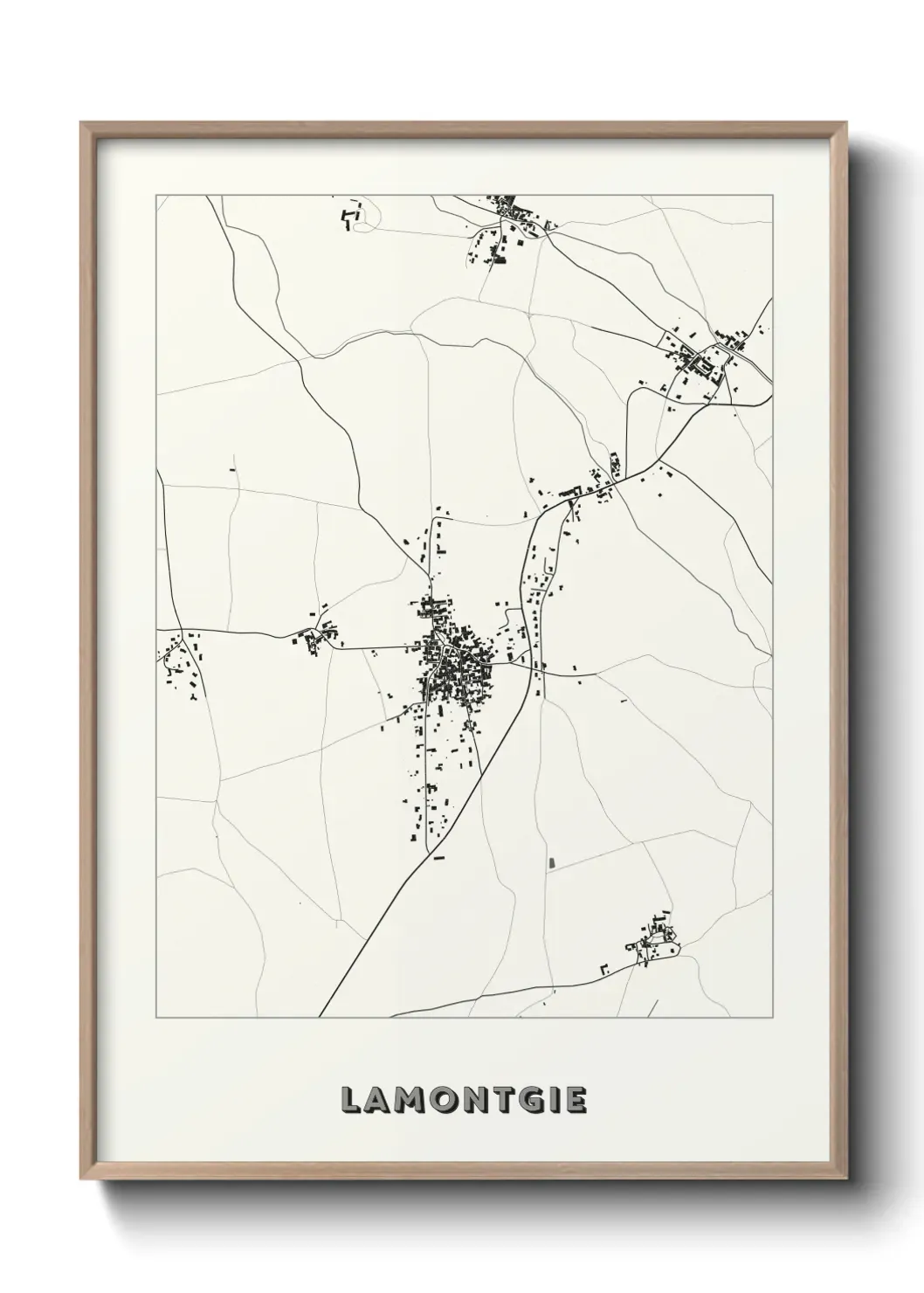 Un poster carte Lamontgie