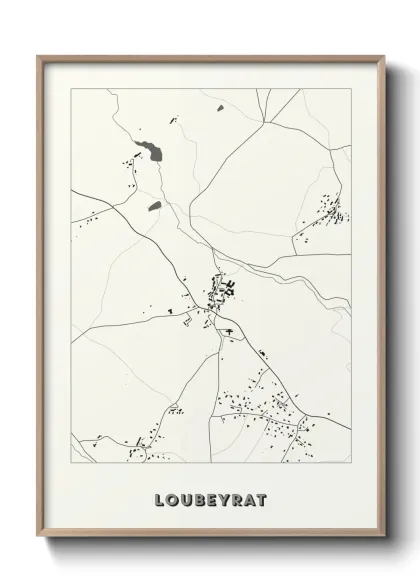 Une affiche de carte sur Loubeyrat