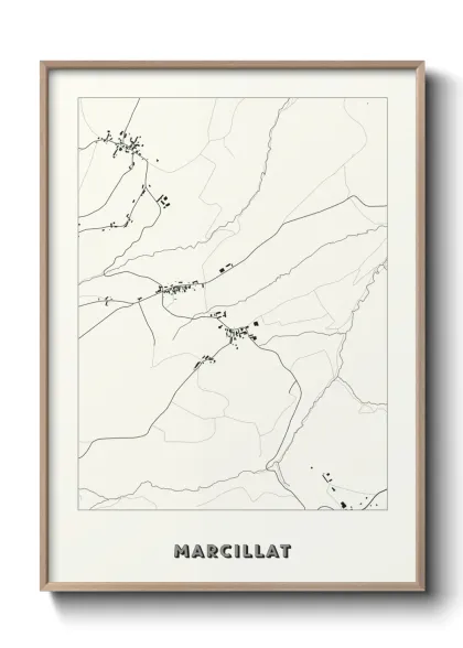 Une affiche de carte sur Marcillat