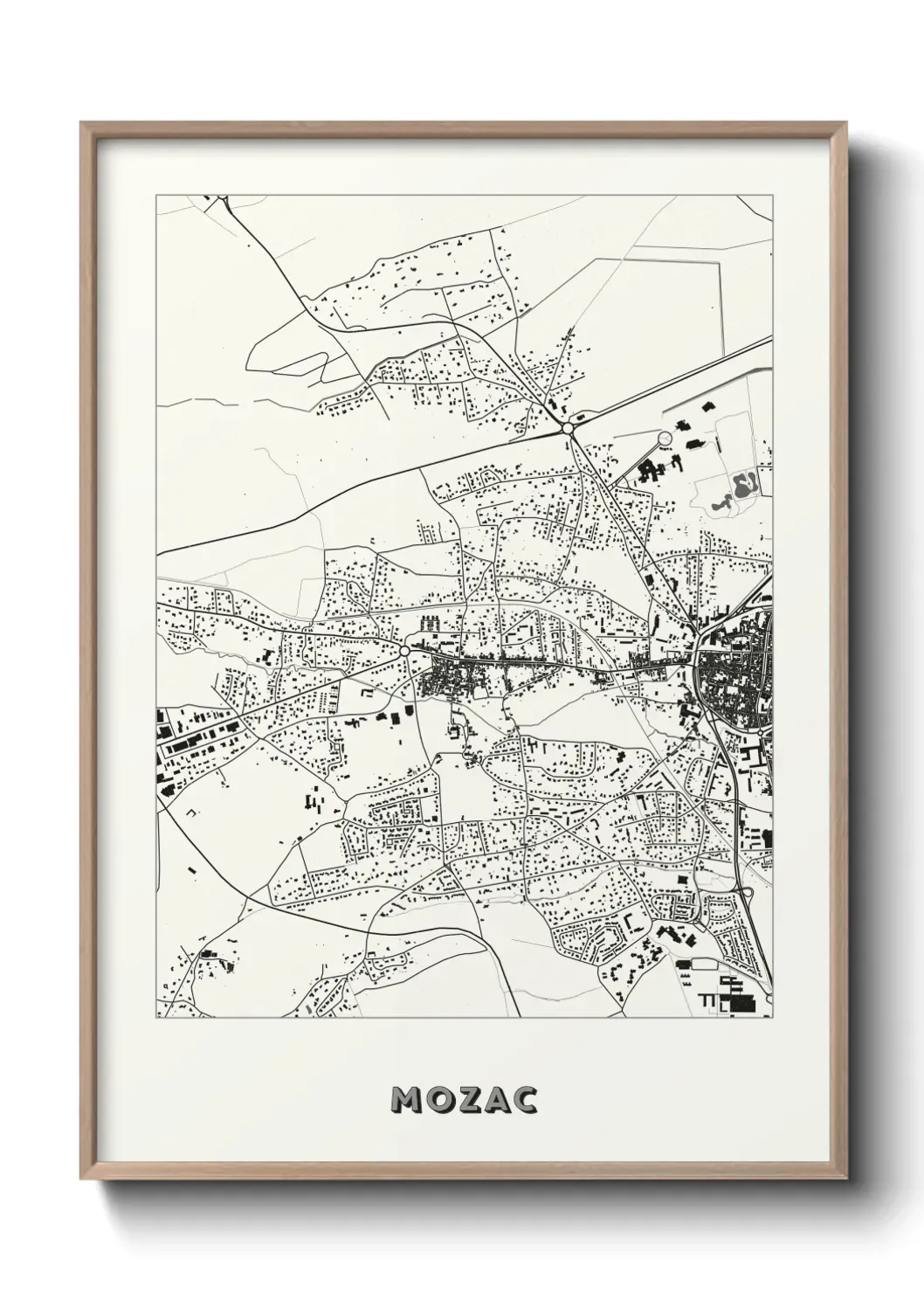 Un poster carte Mozac