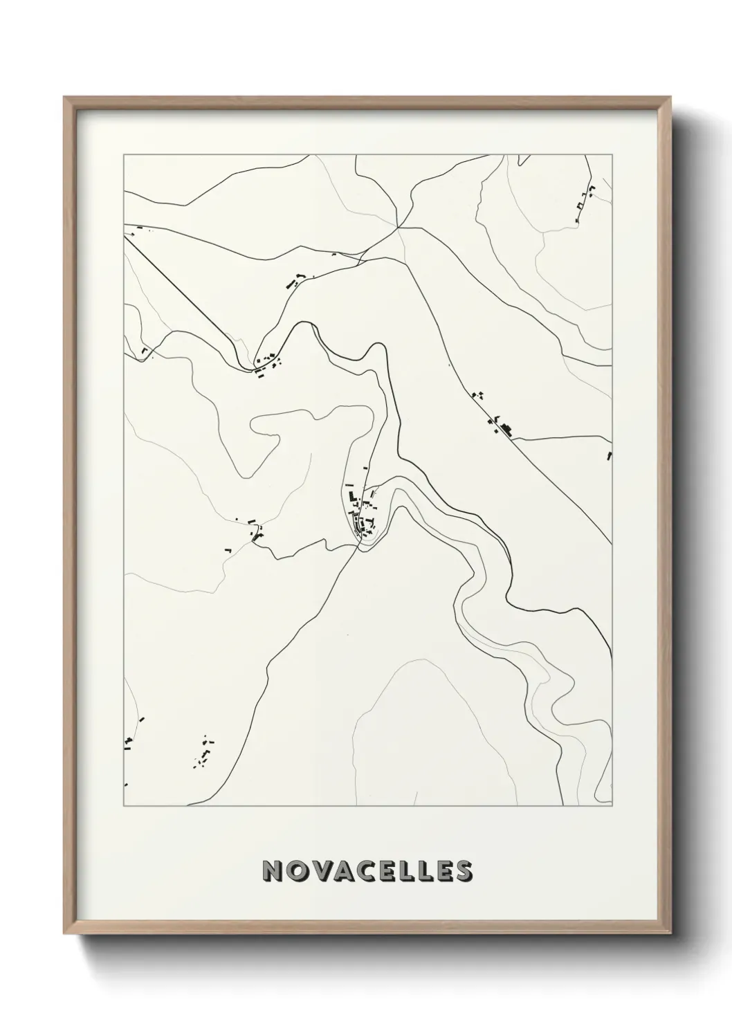 Un poster carte Novacelles