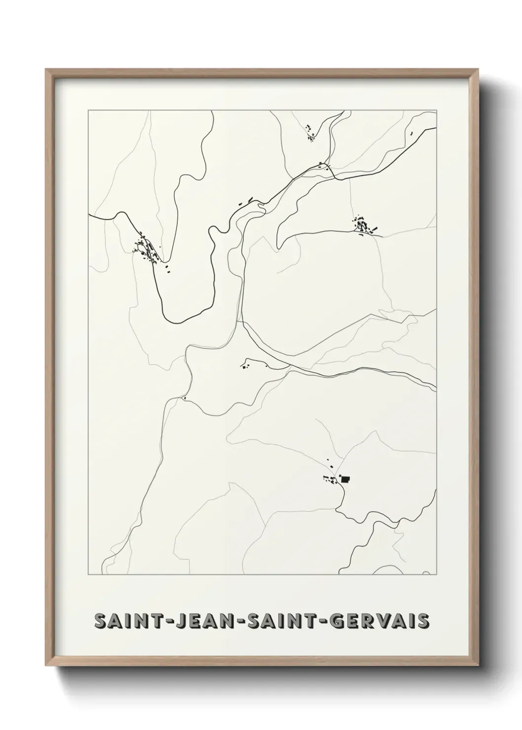 Un poster carteSaint-Jean-Saint-Gervais