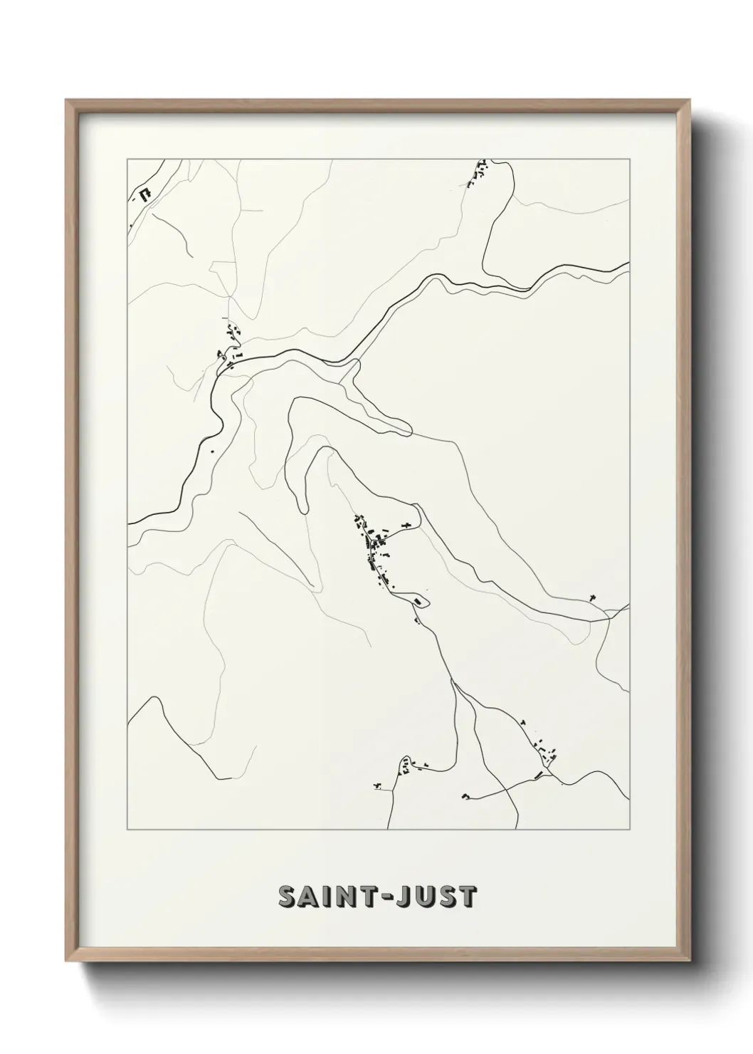 Un poster carte Saint-Just