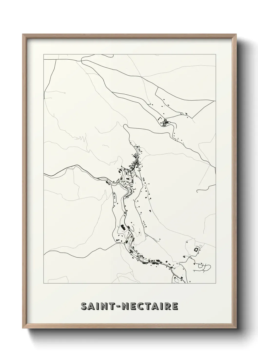Un poster carte Saint-Nectaire