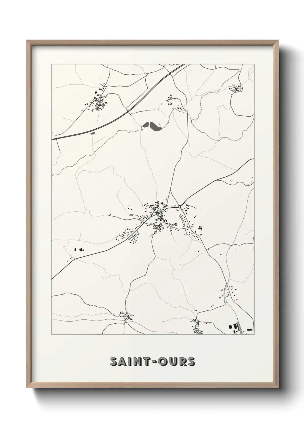 Un poster carte Saint-Ours