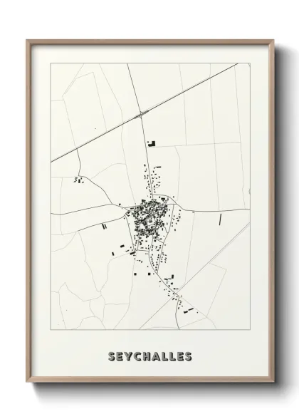 Une affiche de carte sur Seychalles