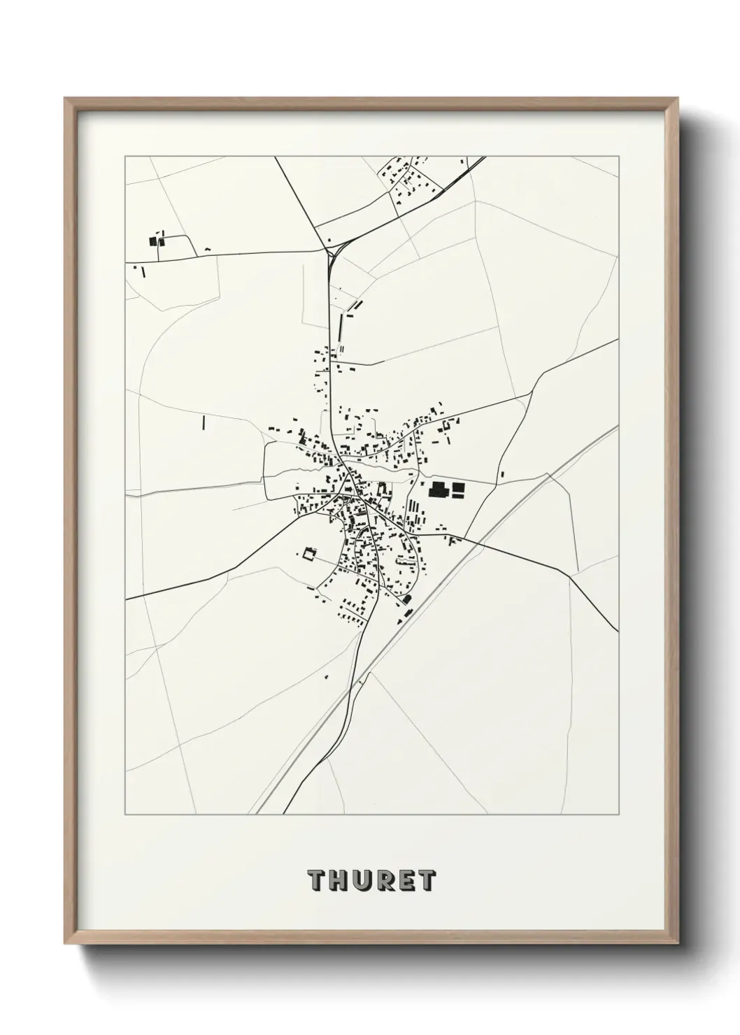Un poster carte Thuret