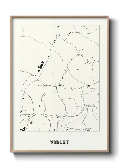Une affiche de carte sur Virlet