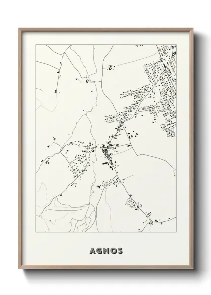 Une affiche de carte sur Agnos