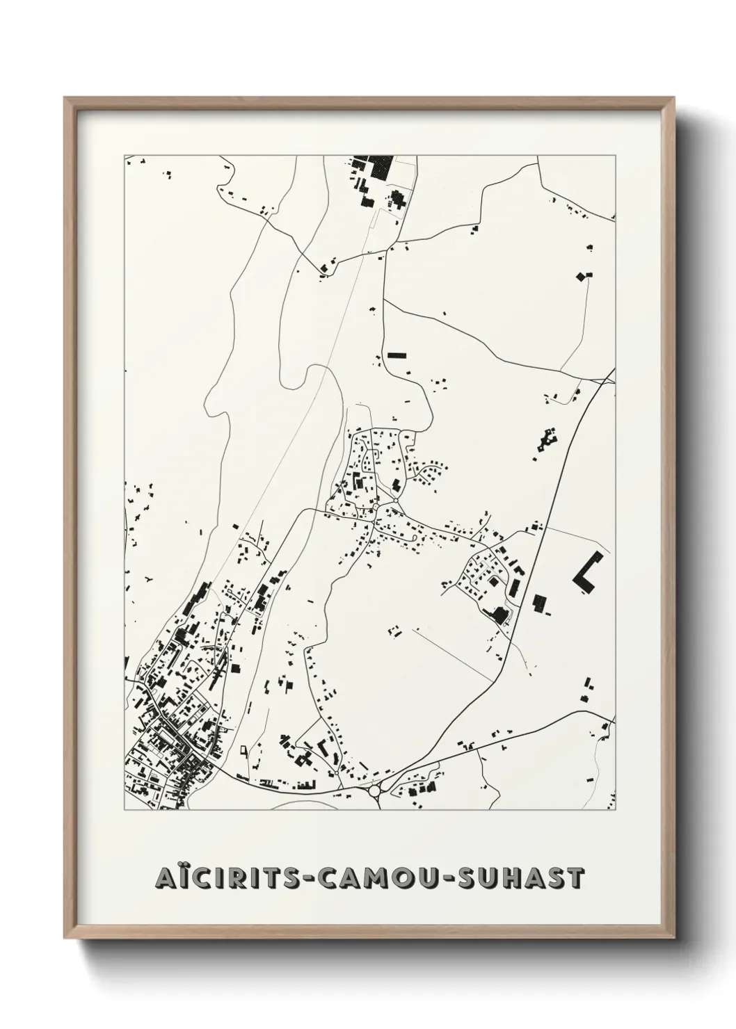 Un poster carte Aïcirits-Camou-Suhast