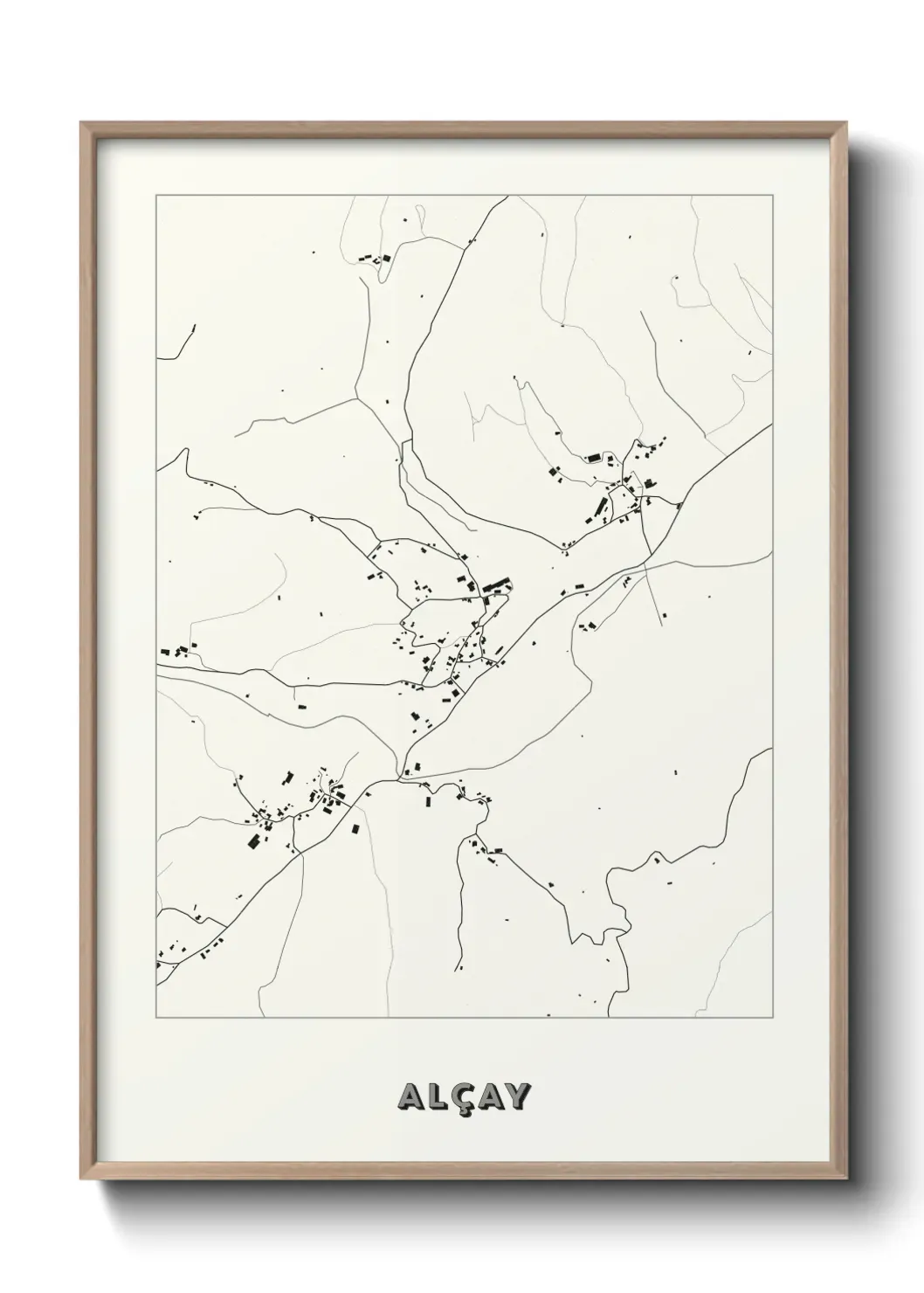 Un poster carte Alçay