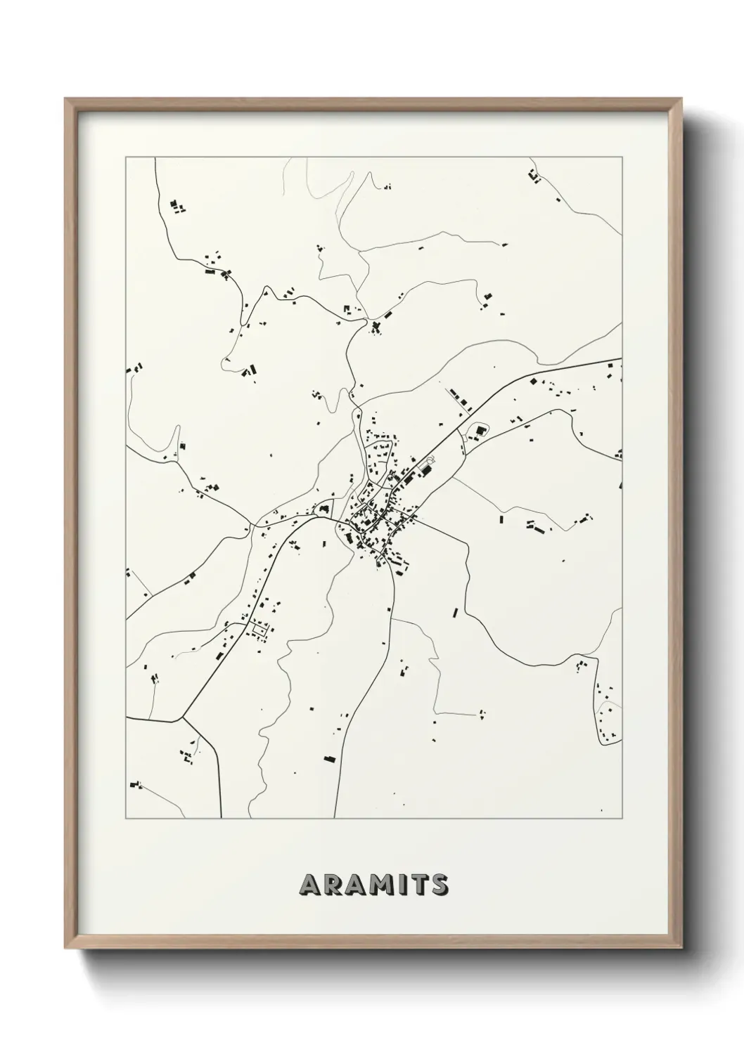 Un poster carte Aramits